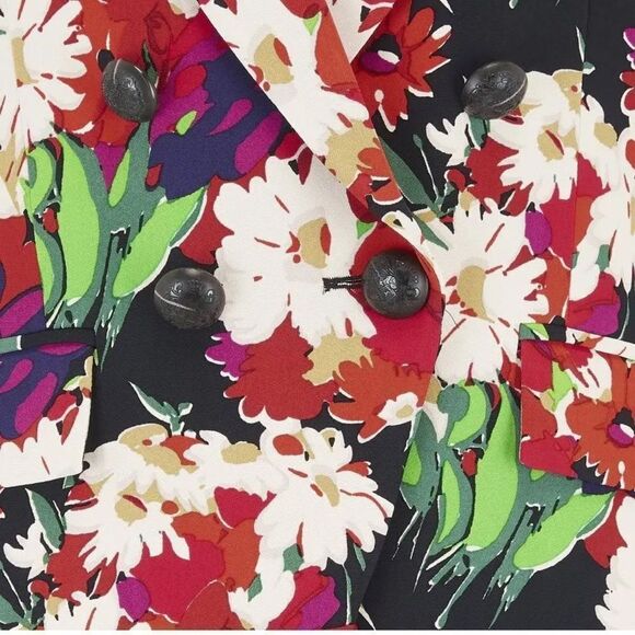 New Veronica Beard Black Floral Miller Dickey Jacket Size 6 - Picture 4 of 15